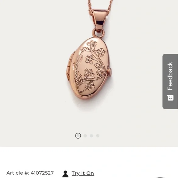 Shane Co. solid gold Rose Gold Floral Locket Necklace - Picture 2 of 13